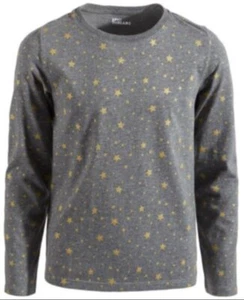 Epic Threads Star Print Long Sleeve Crew Neck T Shirt Girls XL Pewter Heather - Picture 1 of 7