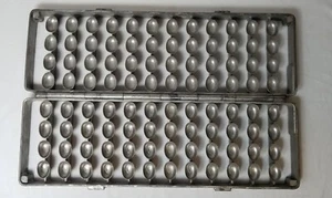 VINTAGE ANTIQUE DROSTE METAL EGG CANDY CHOCOLATE MOLD 48 1" eggs - Picture 1 of 7