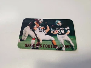 JS15 University of Ottawa 1992 Football Pocket Schedule Card - Peel Pub - Picture 1 of 2