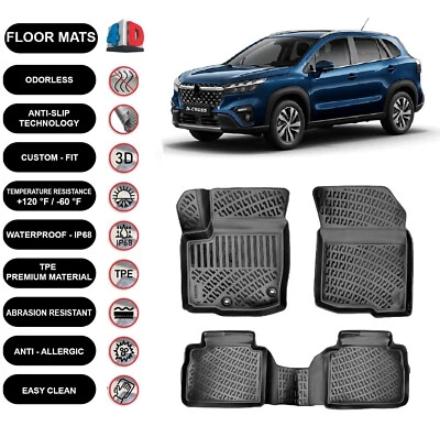 Alfombrillas forro para Suzuki S-Cross (2022-2025) impermeables 4D negras 4 un. Foto 1 de 4
