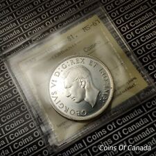 1947 Canada $1 Silver Dollar ICCS MS 63 Maple Leaf w/ Rare Cameo #coinsofcanada