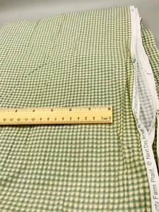 Springs Creative PRIMITIVE CP57670 SMALL MOTIF GREEN CREAM PETITE CHECKS BTY - Picture 1 of 1
