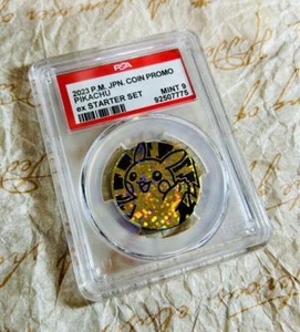 PSA9 Pikachu Coin Promo 2023 Pokemon Card Japanese - Picture 1 of 1