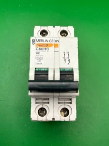 Merlin Gerin C60HC 25654 C2 2A zweipolig MCB - Bild 1 von 4