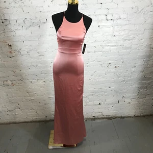 Alice + Olivia Dress Womens 0 Samia Silk Baby Pink Gown Dress Casual Ladies new - Picture 1 of 13
