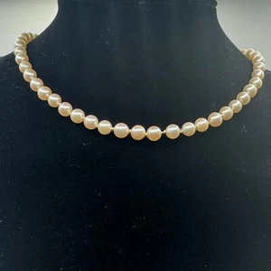 💃🎁 👑 Cultured Pearl Necklace – 15” w/ 10K Gold Clasp – Quinceañera, Sweet 16 - Picture 1 of 9