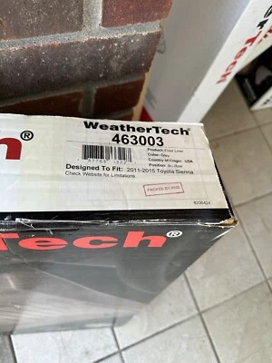 Forro de piso WeatherTech para Toyota Sienna 8 pasajeros - 2011-2019 - solo tercera fila - gris Foto 1 de 2