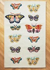 Tufted Butterfly Rug Hand Tufted Rug Tufted Wool Rug Handmade Rug Animal Carpet