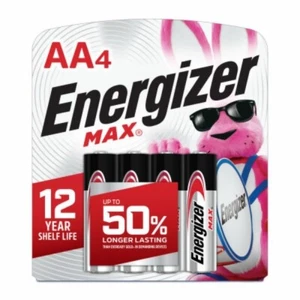 Energizer MAX AA Batteries Double A Alkaline Batteries (4-Pack) 5 Packs of 4 - Afbeelding 1 van 1