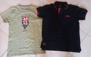 Royal Enfield/Lambretta T-shirt+Polo Uomo Originali Colore Nero/verde TG.M - Foto 1 di 8