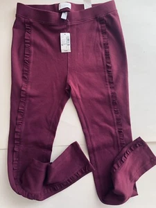 NWT Girls Stretch Burgundy Pants Slim Leg- Size 14 - Picture 1 of 2