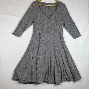 Torrid Plus Size Super Soft Plush Fluted Dress Size 0 Gray - Picture 1 of 4