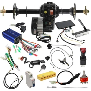 Zum Selbermachen Go Kart Quad Hinterachse Kit 72V 1500W bürstenlos Differential Motor Golf Buggy - Bild 1 von 34