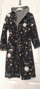 John Lewis Reversable Hooded Dressing Gown Age 11 -12 Years 100% Cotton . Space - Picture 1 of 8
