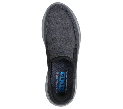 Mocassim Skechers Shoes Masculino Preto Slip Ins Conforto Vestido Casual Espuma de Memória 205210 - Imagem 1 de 4