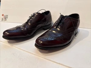 Vintage Florshiem Royal Imperial Shell Cordovan Shoes Mens Size 10 D Wingtip - Picture 1 of 17