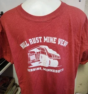 VINTAGE HULL RUST MINE VIEW MINING TRUCK T-SHIRT XL FOL RED HIBBING MN - Bild 1 von 3
