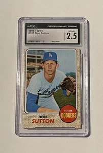 1968 Topps Don Sutton CGC Graded 2.5 Good + - Picture 1 of 2
