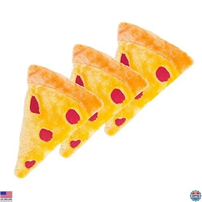 Funny Pizza Dog Squeaky Toy - Soft Plush for Small & Medium Dogs, Cuddly Fun - Image 1 of 4