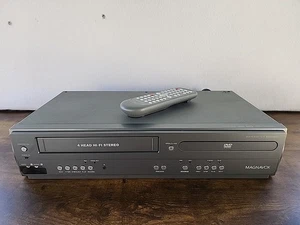 DV225MG9 VCR Magnavox Combo Player VHS 4 Head Hi Fi w/ Remote Tested Clean Works - Picture 1 of 9