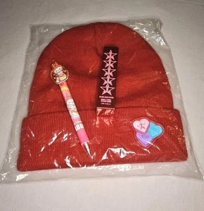 Jeffree Star Velour Liquid Lipstick CUT THROAT LOVE + Red Beanie Hat Labubu Pen! - Picture 1 of 5