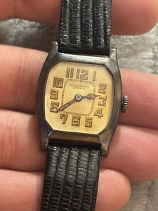 RARE VTG FRESARD WRISTWATCH LUCERNE STERLING SILVER CASE ART DECO RUNS 17J - Picture 1 of 14