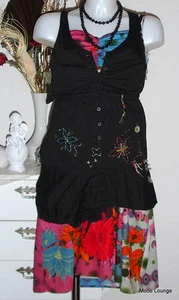 Desigual Blouse Shirt Black - M 38, Embroidery Beads Buttons NEW - Picture 1 of 6
