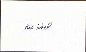Handsignierte 3x5 Karteikarte - Ken Wood St.Louis Browns Washington Senators (d'07) - Bild 1 von 1