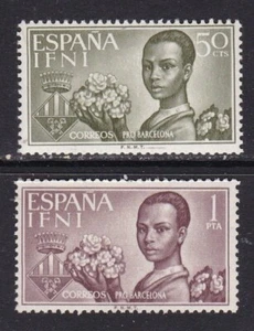 1963 - España - Ifni - Edifil 198/199 - Ayuda a Barcelona - MNH - Imagen 1 de 1