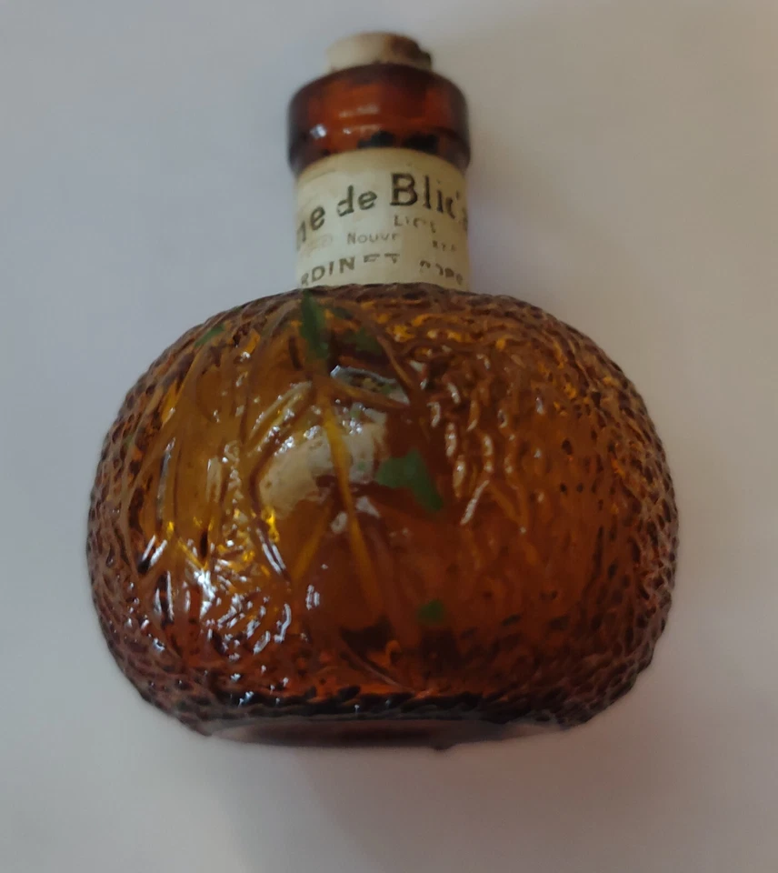 Botella vintage crema mandarina de p. bardinet napoleón, cristal naranja forma s2 Foto 1 de 4