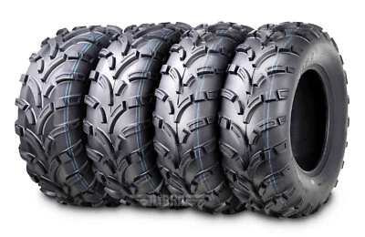 Set of 4 WANDA ATV/UTV Tires 25X8-12 25X10-12 for 2007-2014 YAMAHA GRIZZLY 700 - Image 1 of 4