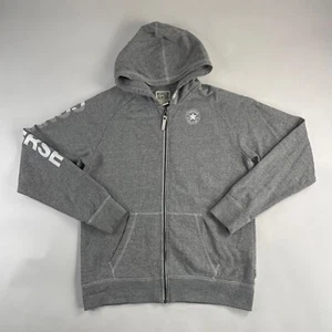Converse Jacket XL 13-15 Grey Youth Full Zip All Star Chuck Taylor Used #63 - Picture 1 of 10