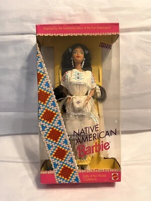Barbie nativa americana Mattel Dolls of World 1753 edición especial 1992 NRFB de colección Foto 1 de 4