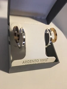Argento Vivo 2 Pairs SMALL HOOP EARINGS SET STERLING SILVER NEW - Picture 1 of 5