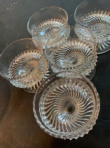 5 EAPG O'Hara Glass Co. Scroll (AKA: Taunton) Clear 1889 Berry Dishes - Picture 1 of 6