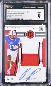 Rashee Rice, 2023 National Treasures College Material Signatures Purple 12/25 - Picture 1 of 2