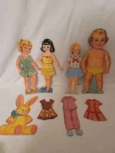 Vintage Papierpuppen mit Schnürkleidung (wie besehen) Midcentury Spielzeug,. Shirley Temple - Bild 1 von 10