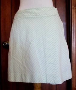 Sonoma Lifestyle Stretch Green Striped Skort Shorts-Skirt Women's 10 ~ NICE - Picture 1 of 4