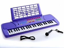 D'Luca Children 49 Keys Electronic Piano Music Keyboard Purple