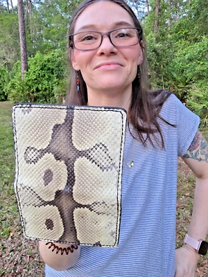 МЯЧ ПИТОН кредитной карты чехол змея кожи ручной работы MILLENNIAL кредитной карты чехол - Изображение 1 из 4