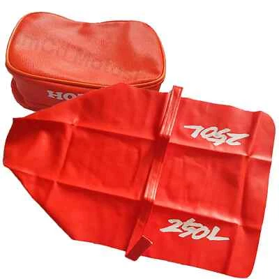 Funda de asiento y bolsa de herramientas 1993 para Honda XR250L XR 250L 93 naranja cuero sintético Foto 1 de 4