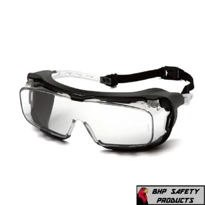 Pyramex Cappture W/Rubber Gasket Clear Anti Fog Fit Over Most Safety Glasses