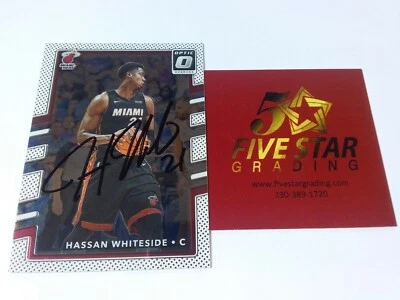 2017-18 PANINI DONRUSS OPTICS #80 HASSAN WHITESIDE AUTOGRAPHED BASKETBALL CARD W - Image 1 of 2