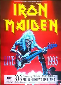 IRON MAIDEN 1993 BERLIN - orig. Concert Poster - Konzert Plakat - A1 xx - YY - Picture 1 of 1