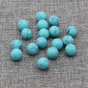 50pcs 12mm Artificial Stone Stone Assorted Round Ball Shape No Hole Bead - Picture 1 of 6