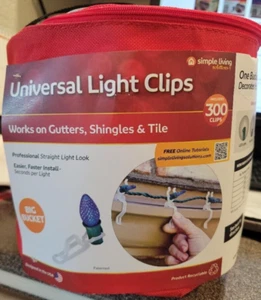 Simple Living Solutions 300ct Universal Light Clips - Picture 1 of 5