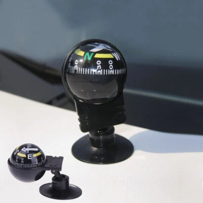 360Degree Rotation Car Navigation Ball Shaped Car Compass Suction Cup Waterproof - Image 1 of 4