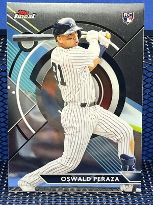 2023 Topps Finest OSWALD PERAZA New York Yankees RC Rookie Card Base 13 - Image 1 of 2