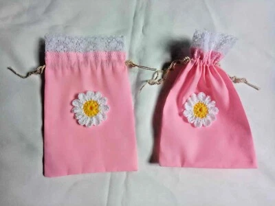 Juego de 12 bolsas de regalo de 5x8 pulgadas para regalos de fiesta de boda artesanal hecha a mano hágalo usted mismo Foto 1 de 3