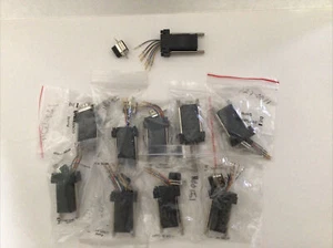 10x-DB9 9 Pin RS232 Serial Port Female to RJ45 Female Network Adapter 8P8C Black - Picture 1 of 5